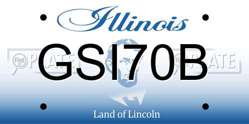 GSI70B Illinois License Plate