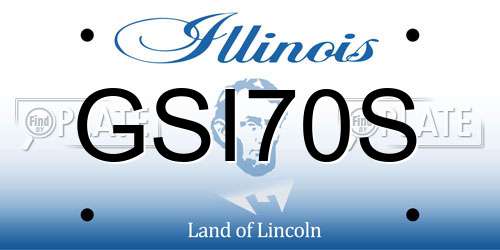 GSI70S Illinois License Plate