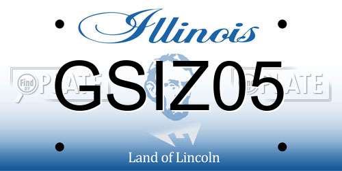 GSIZ05 Illinois License Plate