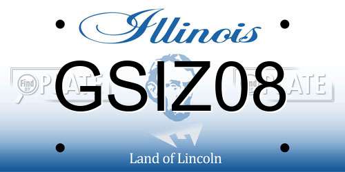 GSIZ08 Illinois License Plate