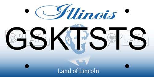 GSKTSTS Illinois License Plate