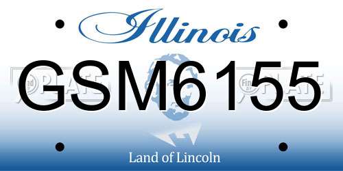 GSM6155 Illinois License Plate