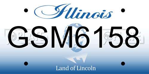 GSM6158 Illinois License Plate