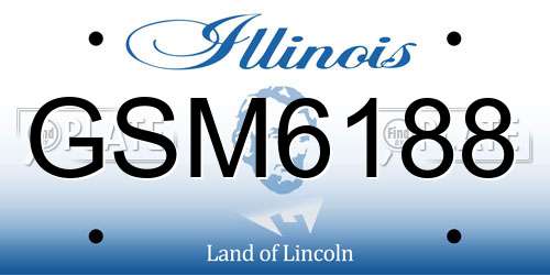 GSM6188 Illinois License Plate