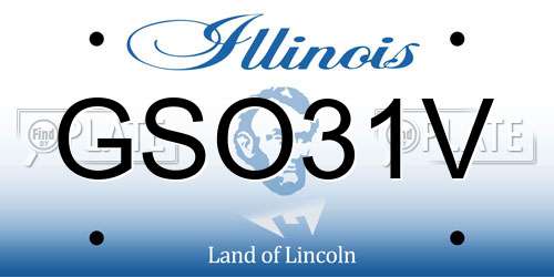 GSO31V Illinois License Plate