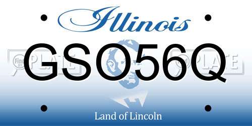 GSO56Q Illinois License Plate