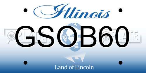 GSOB60 Illinois License Plate