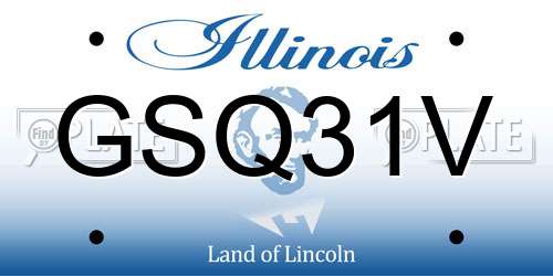 GSQ31V Illinois License Plate