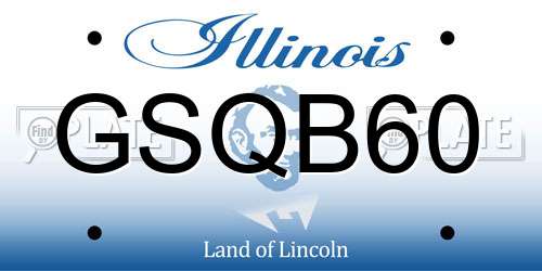 GSQB60 Illinois License Plate