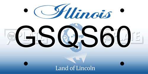 GSQS60 Illinois License Plate