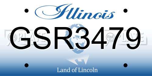 GSR3479 Illinois License Plate