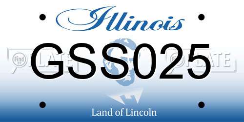 GSS025 Illinois License Plate