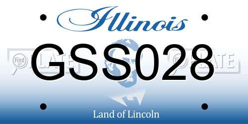 GSS028 Illinois License Plate