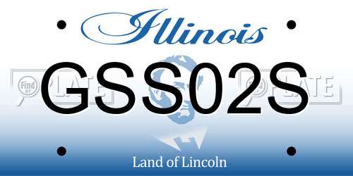 GSS02S Illinois License Plate