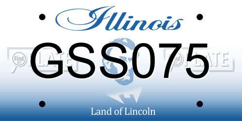 GSS075 Illinois License Plate