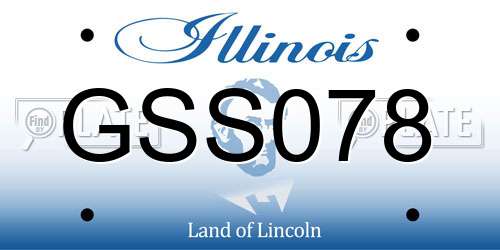 GSS078 Illinois License Plate