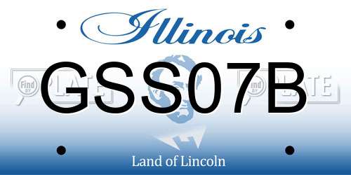 GSS07B Illinois License Plate