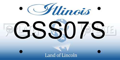 GSS07S Illinois License Plate