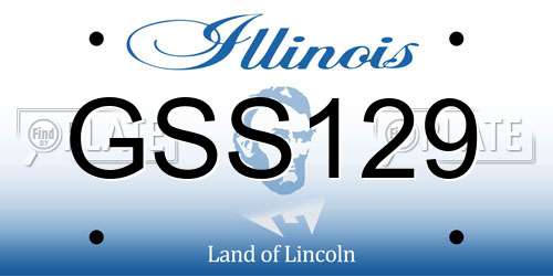 GSS129 Illinois License Plate