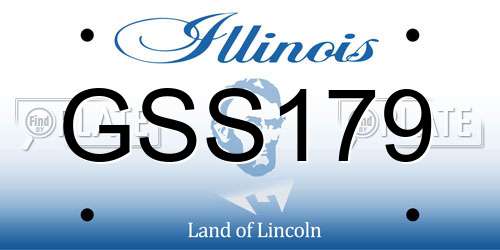 GSS179 Illinois License Plate