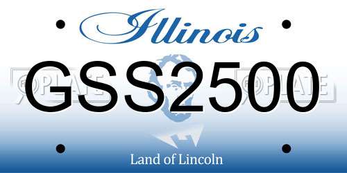 GSS2500 Illinois License Plate