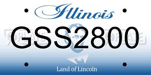 GSS2800 Illinois License Plate