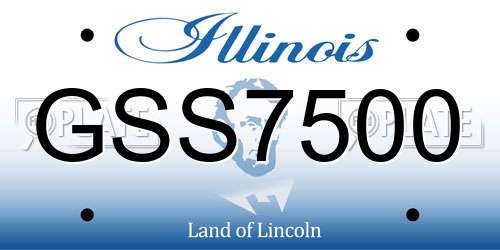 GSS7500 Illinois License Plate