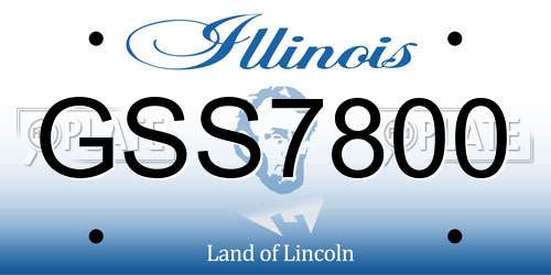 GSS7800 Illinois License Plate