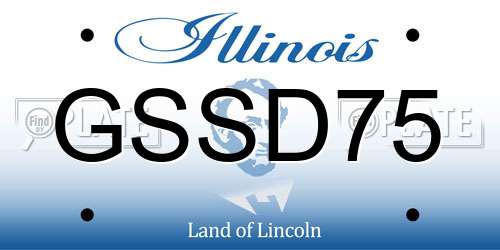 GSSD75 Illinois License Plate