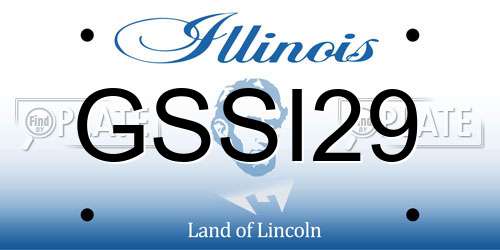 GSSI29 Illinois License Plate