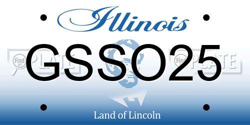 GSSO25 Illinois License Plate