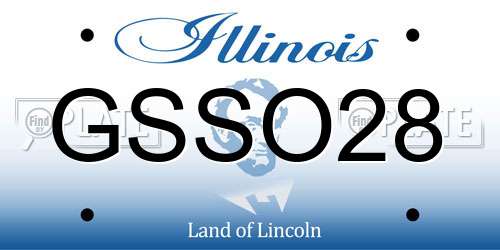 GSSO28 Illinois License Plate