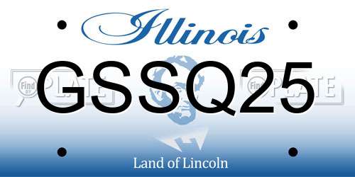 GSSQ25 Illinois License Plate