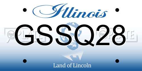 GSSQ28 Illinois License Plate