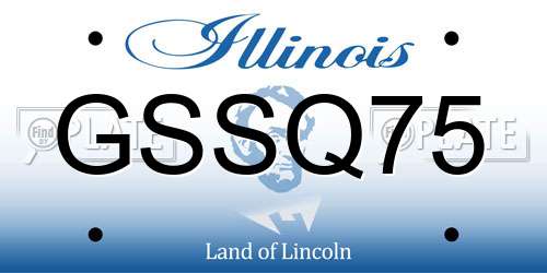 GSSQ75 Illinois License Plate