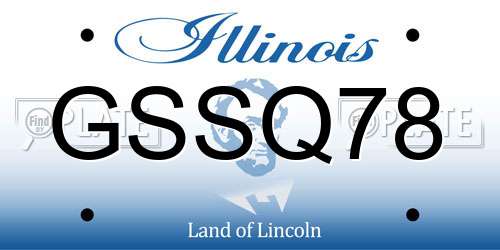 GSSQ78 Illinois License Plate