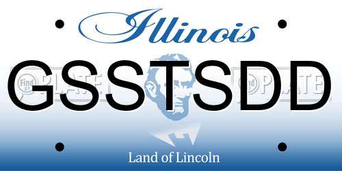 GSSTSDD Illinois License Plate
