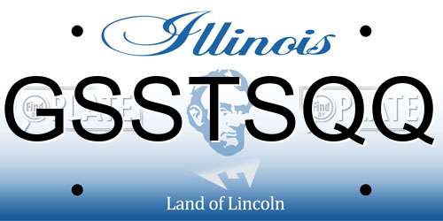GSSTSQQ Illinois License Plate