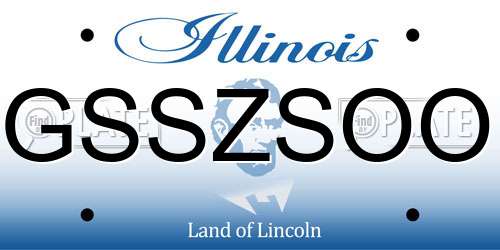 GSSZSOO Illinois License Plate