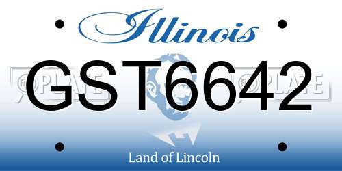 GST6642 Illinois License Plate