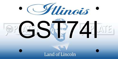 GST74I Illinois License Plate