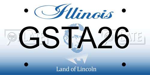 GSTA26 Illinois License Plate