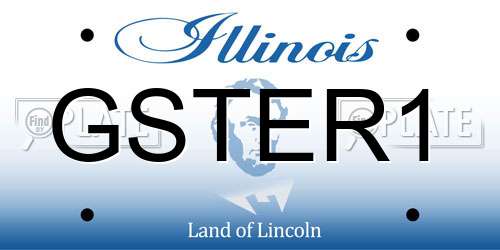 GSTER1 Illinois License Plate