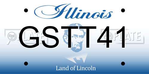 GSTT41 Illinois License Plate