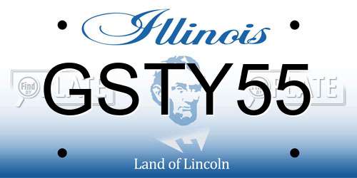 GSTY55 Illinois License Plate