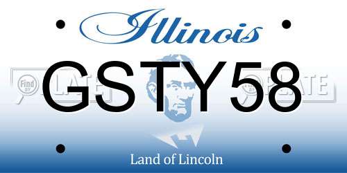 GSTY58 Illinois License Plate