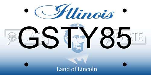 GSTY85 Illinois License Plate