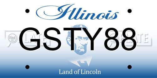 GSTY88 Illinois License Plate