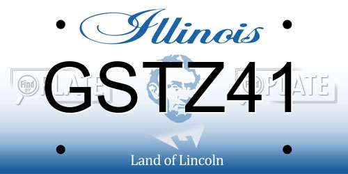 GSTZ41 Illinois License Plate