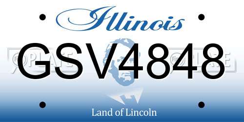 GSV4848 Illinois License Plate